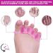 Gel Toe Spacers (2 Pair) - Bunion Corrector for Women Men - Toe Separator & Straightener - Pink - Buy Online on SooperMarket.com