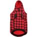 MTLIEPTE Red Plaid Dog Hoodie Sweater with Hat & Pocket XL - Pet Clothes - Buy Online on SooperMarket.com
