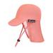 weVSwe Baby Toddler Sun Hat UPF 50+ Swim Cap Flap Neck Protection Adjustable Chin Straps UV Sun Protection Hats Orange 12-24 Months