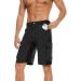 Waspornow Men's Cargo Shorts - 6 Pocket Summer Hiking & MTB Pants - Black Chino Stretch Bermuda - Buy Online on SooperMarket.com