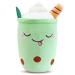 Guiffly Bubble Tea Plush Boba Plush Fluffy Stuffies Soft Toys Cuddle Pillow Cute Stuff Squish Mallow Plush Toy Fluffy Stuffies Boba Plushies Milk Tea Hugging Pillow Cuddle Cushion Green
