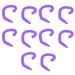 Ear Protector Hook Flexible Comfortable Ear Hook Washable Easy To Wear Silicone 10 Pcs for Kids(Purple)