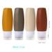 90ml Silicone Travel Bottles Set - BPA-Free Leak-Proof Refillable - Perfect for Toiletries Lotion Shampoo Conditioner (Brown) | International Shipping - Buy Online on SooperMarket.com