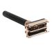 Shaving handle metal safe double edge reusable grip manual razor metal double edge reusable long shaving handle for men women black