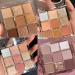 Lovelycat 9 Colors Glitter Eyeshadow Makeup Palette Matte High Pigmented Colorful Creamy Texture Eye Shadow Powder Natural Waterproof Long Lasting Eyeshadow Powder Cosmetics (4PC)