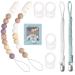 AUXHCYL 8 Pcs Baby Dummy Clips Boys Girls Chain with Dummy Clip Adapter  Silicone Holder Set for Baby Unisex Newborn Dummies