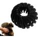 Hair Ring Bun - Sorcery Hair Clamp Avian roosts Styled Clips | Non-Skid Design Mobile roosts Plate Hairpin Expandable Ponytail Holder Hair Ornaments for Ladies Females 5.5 Inches Black - Buy Online on SooperMarket.com