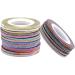 3 Rolls(One roll per size) Monochrome Scrub Nail Art Striping Tape Lines Width 1/2/3mm-Striping Tape for Nail Art-Nail Striping Tape Foil-Nail Striping Tape Thick-Nail Striping Tape with Dispenser-Self-Adhesive DIY Nail Art Tape 14 - Buy Online on SooperMarket.com