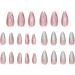 Artificial Nails | Medium False Nails Ombre - Cat Eye Almond Fake Press On Nails For Girl Salon 12 Sizes - Buy Online on SooperMarket.com
