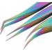 Herchr 3PCS Tweezers Set for Eyelash Extensions | Stainless Steel Straight & Curved Precision Tools - Buy Online on SooperMarket.com