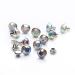 100 Sets Cz Colorful Crystal Rivets Silver Color Spots Studs Double Cap for DIY Leather-Craft (AB Crystal  8MM) Ab Crystal 8MM