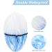 Auban Reusable Shower Cap for Women | Waterproof Satin Exterior | EVA Lining | Extra Large & Adjustable Hair Cap | 3 Colors (Blue, Pink, Green) - Buy Online on SooperMarket.com