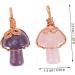 EXCEART 6 pcs Crystal Mushroom Pendant mini keychain miniature mushrooms mini crystals mushroom charms cute 3.3x1.5cmx5pcs Assorted Colorx5pcs - Buy Online on SooperMarket.com