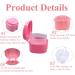 Retainer Case Portable Denture Box Easy-Clean Orthodontic Case Dental Braces Storage for Invisible Aligner False Teeth Container Mouth Guard Case Retainer Cleaner Holder (Pink) - Buy Online on SooperMarket.com