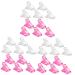 Mikinona 36 pcs Pink Tips Manicure Finger Quick Clip Gel Fixing Clips A for and Curve Tip Tools Fixation Pinchers Nail Poly Tool Salon DIY Accessories Extension Nails White Fake 1 count (Pack of 1) White Pinkx3pcs