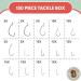Tailored Tackle Fishing Hooks Kit - 150 Pc Box | EWG Worm, Octopus, Bait Holder, Circle Hooks for Bass, Trout, Catfish | Hook Supplies for Freshwater Gear - Buy Online on SooperMarket.com