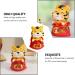 Beavorty 3 pcs year of the tiger bobble head ornament Resin Sculpture interior chinese zodiac lucky figurines good luck tiger car dashboard doll toy figure wild office God of Wealth bubble Red 1x3pcs 6X6X9.5CMx3pcs - Buy Online on SooperMarket.com
