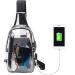 TINYAT Clear Sling Bag with USB Charging | Stadium Approved Transparent Chest Bag for Women Men - Buy Online on SooperMarket.com