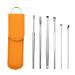 HEIMEABI Innovative Spring Earwax Cleaner Tool Set Earwax Removal Kit Ear Wax Removal 6-in-1 Ear Pick Tools Reusable Ear Cleaner Mini Spatula for Cosmetics (Yellow One Size) Yellow One Size