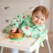 Bibetta Wipeezee Premium Waterproof Coverall Bib for Baby | Eco Friendly Durable Bib for Highchair Feeding | Bunny & Veg Design | 6m+ Boy/Girl - Buy Online on SooperMarket.com
