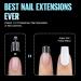 TOMICCA Short Coffin French Edge Nail Tips - 510pcs Half Cover False Nails | Natural Matte Acrylic Extension Tips | 15 Sizes for Salon Nails - Buy Online on SooperMarket.com