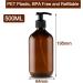 Alledomain 2PCS 500ml/17oz Empty Refillable Plastic Lotion Pump Bottles Shampoo Body Washing Cream Shower Gel Storage Holder Container Toiletries Liquid Dispenser (Brown & Green) - Buy Online on SooperMarket.com