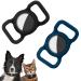 Ainiv silicone protection case 2 pieces of silicone protective cover for Airtag compatible with Apple Airtag Finder dog collar pet loop holder for airtdays tracking finder dogs and cat pet accessories 2 pieces black+blue