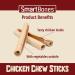 Smartbones 10 Chicken Sticks Rawhide Free Chew Dog Treats 200 g (Pack of 1) Chew Sticks (10 pieces) - Buy Online on SooperMarket.com