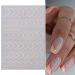 French Line U-Shaped Nail Art Stickers - 8 Sheets Exquisite Decals in Gold, Silver, Black, and Rose Gold for Women and Girls - Buy Online on SooperMarket.com