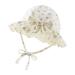 XIAOHAWANG Baby Girl Sun Hat Embroidered Flowers Toddler Bucket Hats Summer Cap for Infant Girls 3-6 Months Beige Flower
