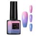 Colour Changing UV Gel Nail Polish Black - 7.5 ml Temperature Colour Changing Gel Nail Polish Soak Off UV LED Nail Art Gel Polish - Purple Pink (17)