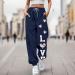 WILLBEST Joggers for Women UK Stretch Cotton Jogging Bottoms Soft Harem Sweatpants Sport Gym Trousers Pant Lounge Wear 5401-djufh-purple#2 XL - Buy Online on SooperMarket.com