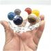 Natural Crystal Rough Ornament 15-25mm Natural Agate Crystal Ball Sphere Seven Star Array for Decorate 1 Set for Fengshuifor Fengshui Decoration Gift Decoration 1set - Buy Online on SooperMarket.com