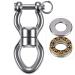 SELEWARE Silent Bearing Swing Swivel, 360 Rotational Device Hanging Accessory with Removeable Buckle for Tree Swing, Hammock Chair, Climbing Rope, Yoga, Kids Swing Swivel 1200LB Capacity Swivel - Style A