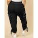 Agnes Orinda Women's Plus Size Drawstring Cargo Pants - 3X Black - Buy Online on SooperMarket.com