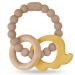 Vicloon Teething Toys for Baby Silicone and Wood Teether Baby Teether Toys Teether Chew Toy Easy to Hold and Clean Up Octopus Teething Toy Silicone chewlery for Boys&Girls (Grey)