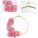 Cabilock Wrought Iron Gate Hanging Wreath Emblems Simulation Garland Hanging Garland Wall Decoration Door Rosy 20x20cm - Buy Online on SooperMarket.com