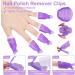 MORGLES Gel Nail Remover Kit - 10 Nail Clips, 300 Cotton Pads, Files, Shiner, Cuticle Pusher, Brush - Purple - Buy Online on SooperMarket.com