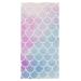 Pfrewn Colorful Mermaid Scale Hand Towels 16x30 in, Rainbow Marble Galaxy Thin Bathroom Towel, Magic Fish Scales Ultra Soft Highly Absorbent Small Bath Towel Bathroom Decor