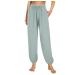 Rytejfes linen pants women long summer white light fabric trousers Elegant stretch wide leg linen summer pants airy brief size pump pair of leisure pants hint pants 17*!Green M
