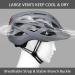 Adult Bike Helmet with Light - Matte Gray - L(23-24 in/59-61cm) | Mountain Road Bicycle Helmet for Men and Women - Buy Online on SooperMarket.com