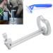 Premium Stainless Steel Razor Holder | Universal Shaving Brush & Razor Stand for Men - Durable & Safe Drying Solution - Buy Online on SooperMarket.com