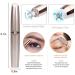 Eyebrow Hair Remover | Painless Precision Trimmer for Women | Portable Razor Tool with Light - Gold | Fast International Shipping - Buy Online on SooperMarket.com
