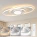 Glitter led led ceiling lamp flat living room - living room lamp 48W dimmable ceiling lamp metal bedroom lamp white with remote control 3000k -6500k modern for bedroom children's room office balcony 48W white