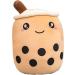 AMOZO Cute Cartoon Boba Milk Tea Soft Plush Doll 35cm - Giant Bubble Plushie Stuffed Tea Cup Pillow - Coffee Theme - Perfect Gift Toy - Buy Online on SooperMarket.com