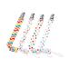 Symbolife Pacifier Clips for Boys Girls  Baby Pacifier Clip Holder Leash Boho Pacifier Strap with Clip Unisex Baby Shower Birthday Christmas Gift (Colorful Star)