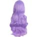 MapofBeauty 28 Inch Light Purple Curly Synthetic Wig with Side Bangs - Charming Women's Full Hair - Buy Online on SooperMarket.com