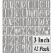 3 Inch Alphabet Letter Stencils for Painting - 42 Pack Letter and Number Stencil Templates with Signs for Painting on Wood Reusable Letters and Numbers Stencils for Chalkboard Wood Signs & Wall Art