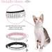 EXPAWLORER Cat Collar Breakaway with Bells - 2 Pack Rhinestone Diamante Collars for Cats and Small Dogs - Adjustable & Safe Velvet Collar in Black + Pink - Buy Online on SooperMarket.com