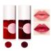 2 Pack Lip Tint Stain Set Multi-use Lip and Cheek Tint Moisturizing Liquid Blush and Lip Paint High Pigment Vivid Color Long-Lasting Weightless Lipstick Lip Tint Lacquer Makeup (Apple & Watermelon)